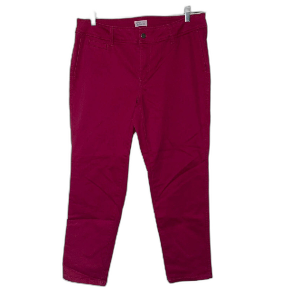 Market & Spruce Fuchsia Pink Cropped Pants Women's Size 14W
